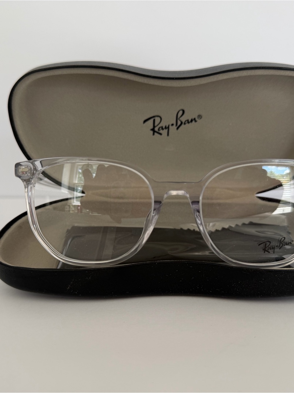 Ray-Ban Clear Crystal Frame Sunglasses - Transparent